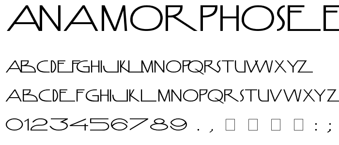 Anamorphosee Normal font